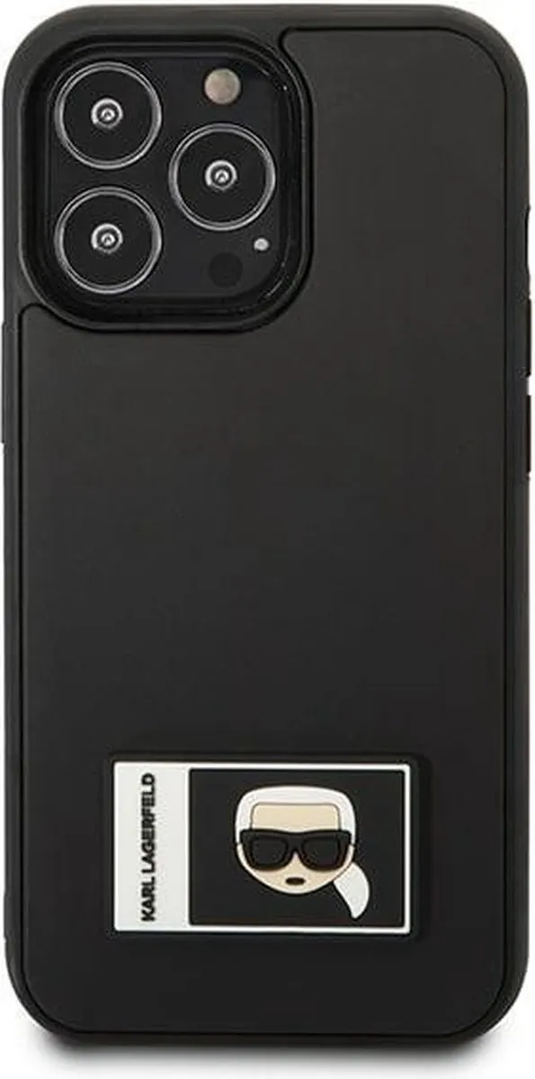 Karl Lagerfeld KLHCP13L3DKPK iPhone 13 Pro Hardcase - Zwart