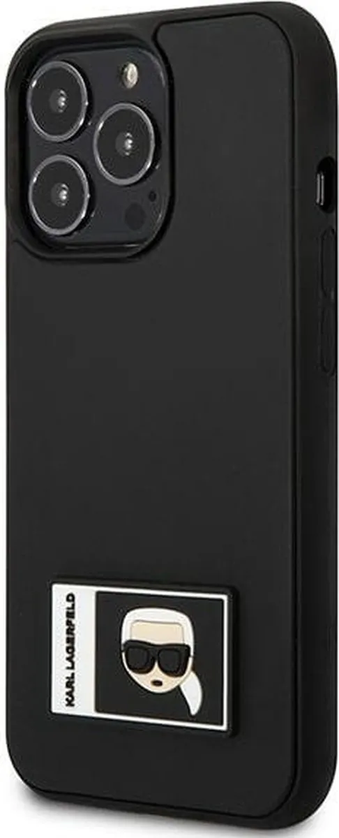 Karl Lagerfeld KLHCP13L3DKPK iPhone 13 Pro Hardcase - Zwart