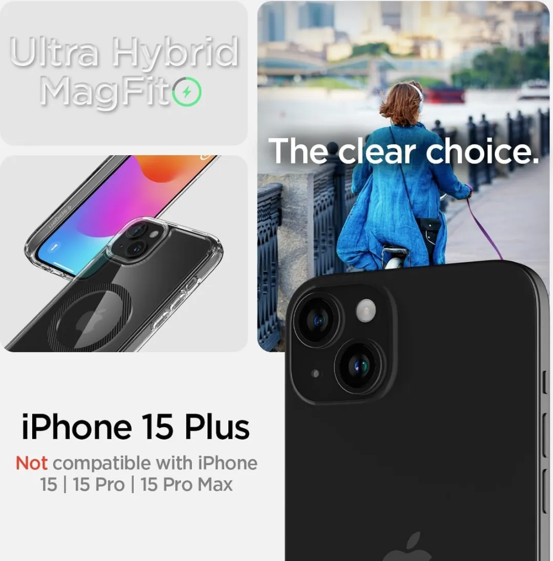 Spigen Mag Hoesje Carbon Fiver - iPhone 15 Plus - Zwart