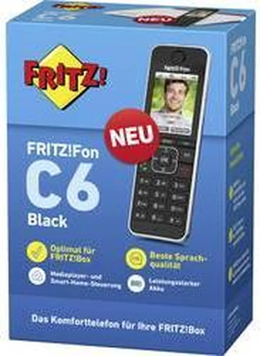 AVM FRITZ!Fon C6 DECT-telefoon 1000mAh - Zwart