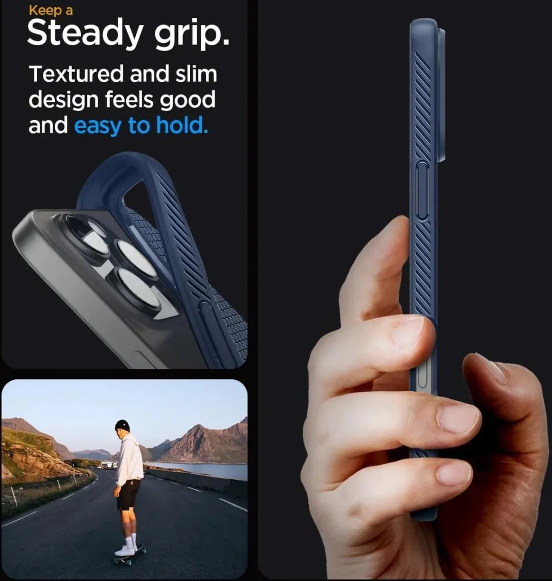 Spigen Liquid Air Back Cover iPhone 16 Pro Max - Blauw