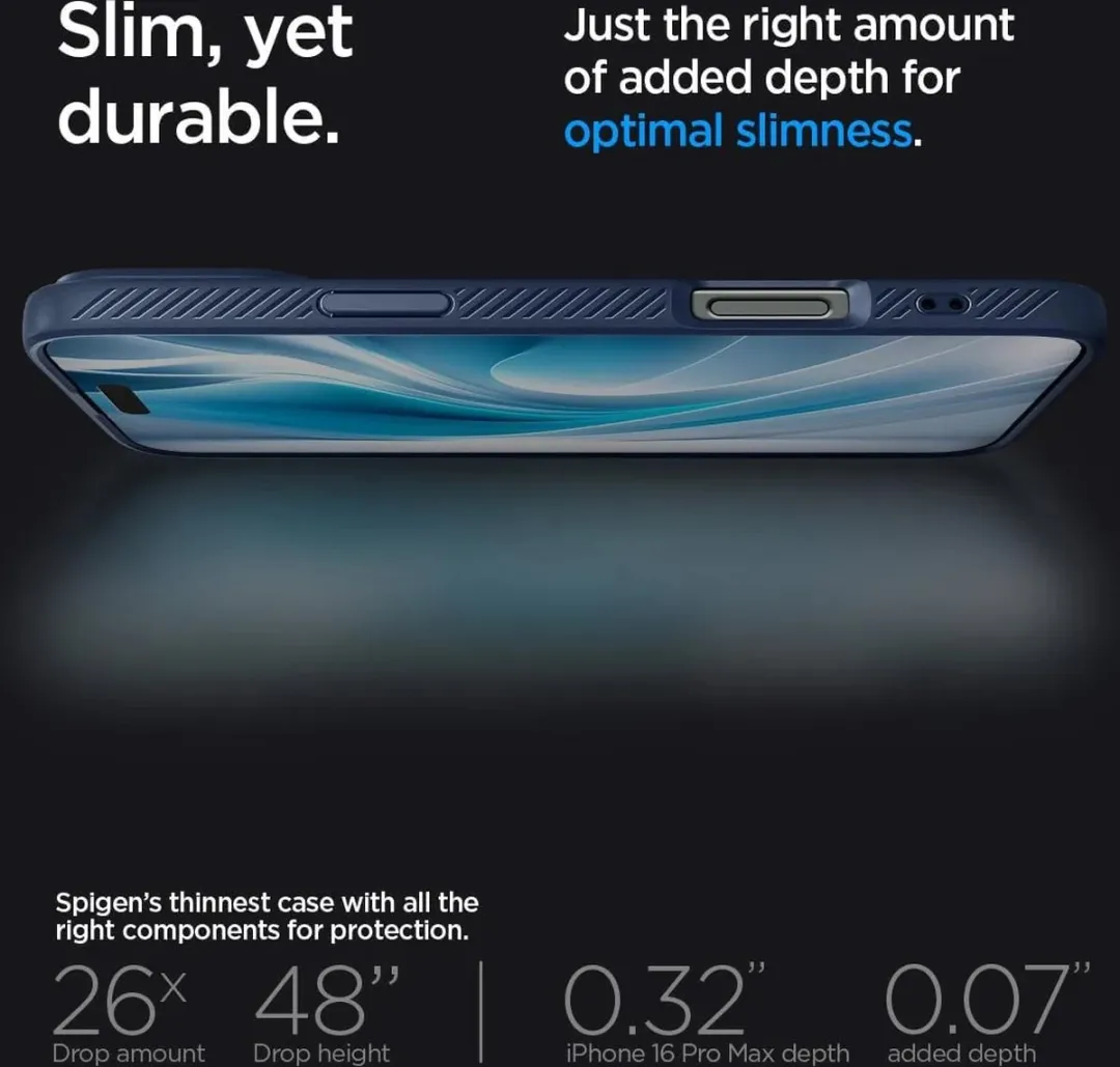 Spigen Liquid Air Back Cover iPhone 16 Pro Max - Blauw