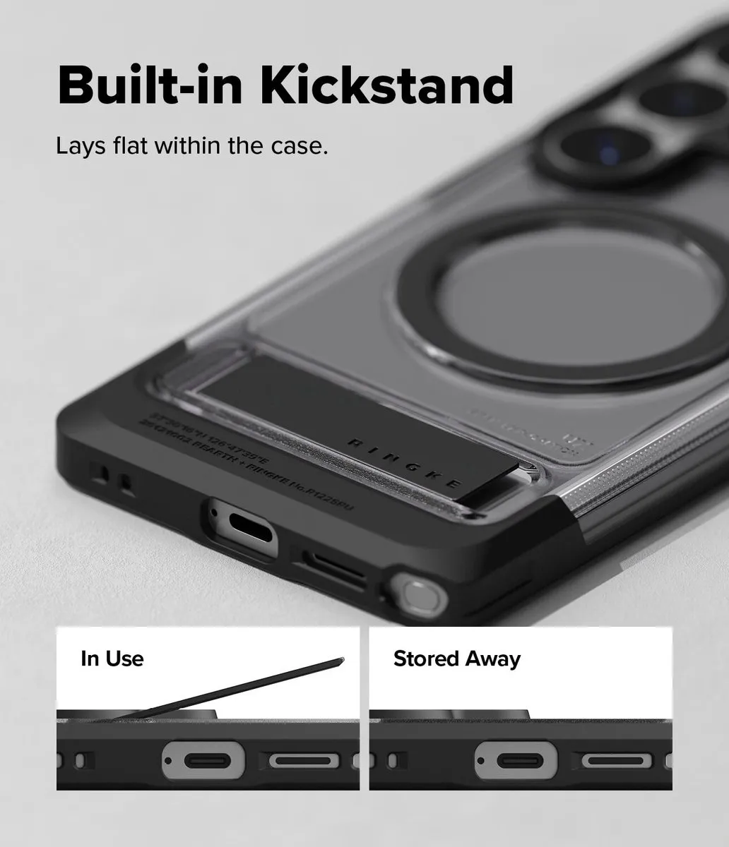 Ringke UX Magnetic Hoesje - Samsung Galaxy S26 Ultra - MagSafe/Qi2 - Transparant Zwart - afbeelding 6 van 6