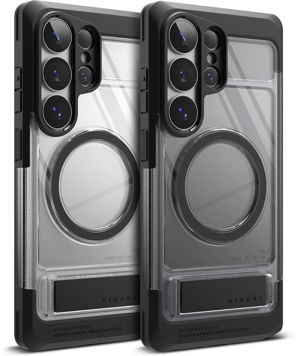 Ringke UX Magnetic Hoesje - Samsung Galaxy S26 Ultra - MagSafe/Qi2 - Transparant Zwart