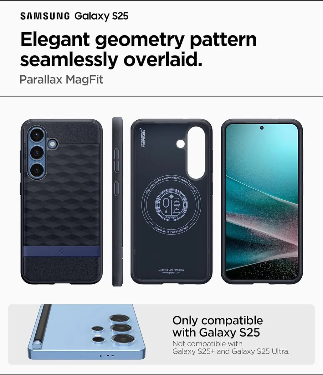 Spigen Parallax MagFit Hoesje ACS06801 - Samsung Galaxy S25 - Navy Violet