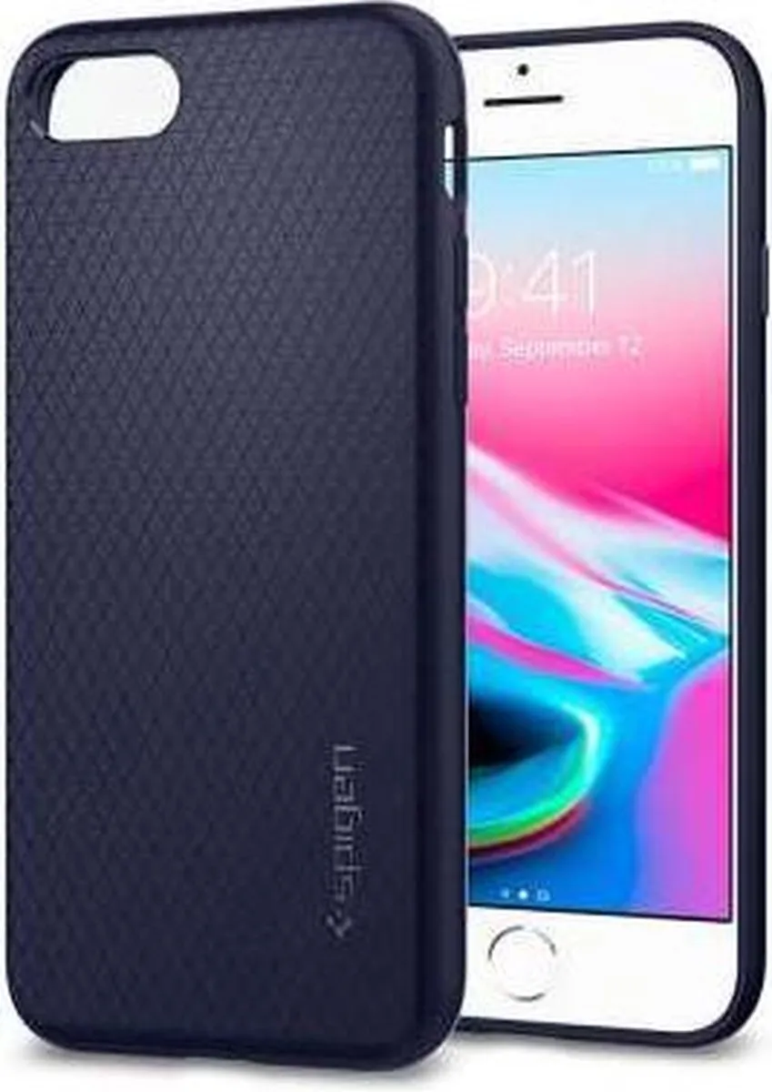 Spigen Liquid Air Armor Hoesje - iPhone SE 2020 - Blauw