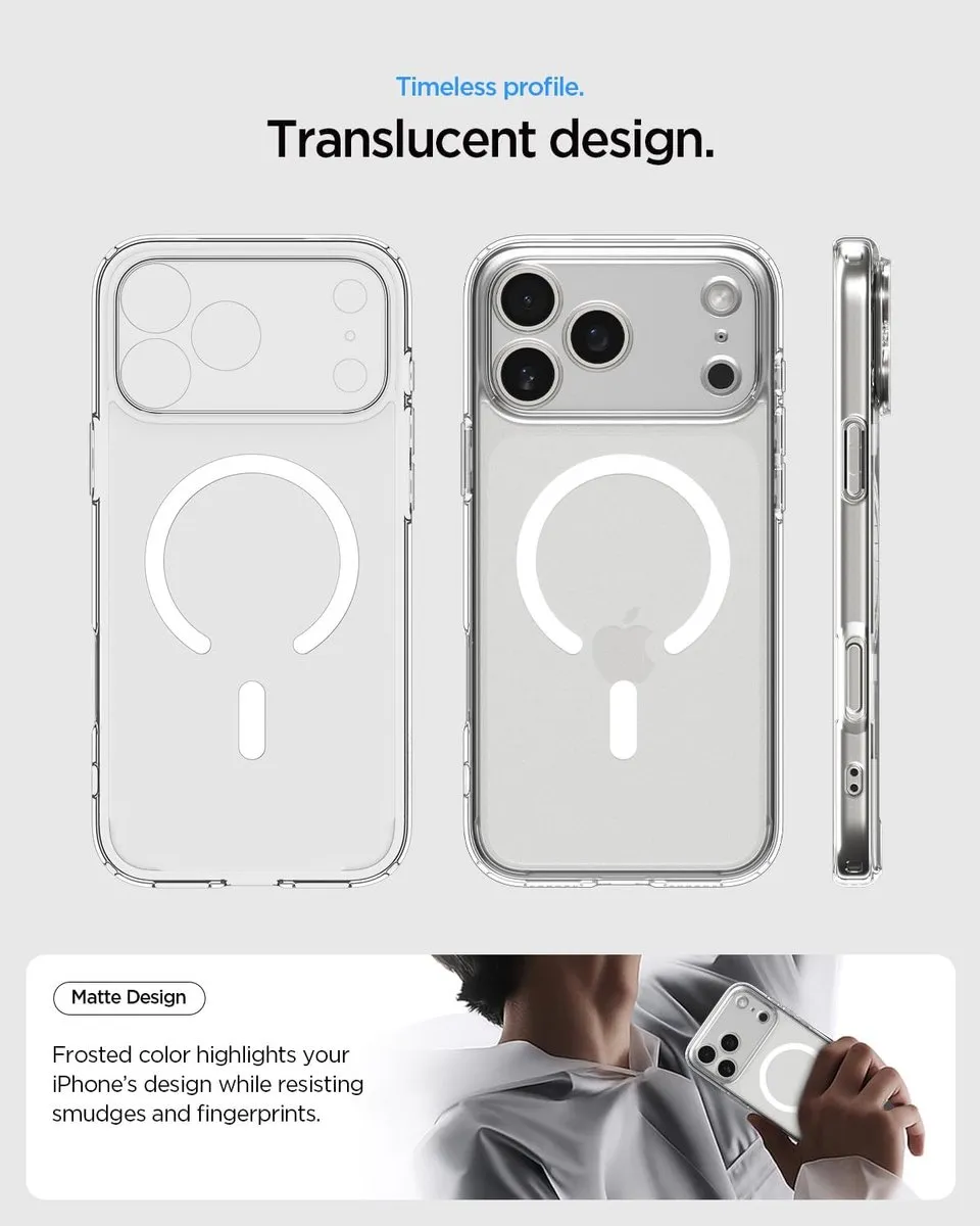 Spigen Ultra Hybrid MagFit ACS06801 Hoesje - iPhone 17 Pro - Frost White