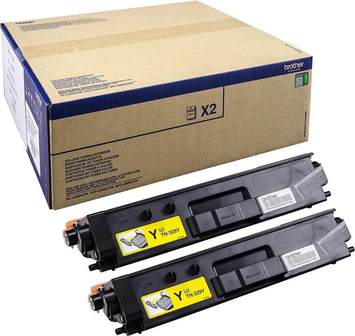 Brother TN-329YTWIN Toner Geel