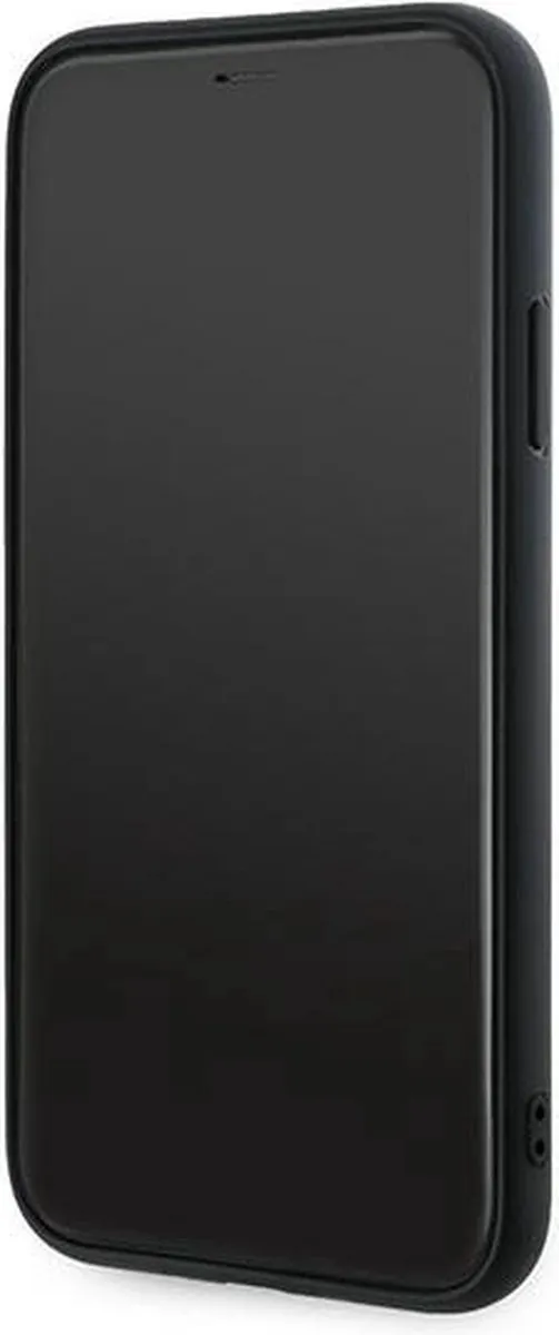 Karl Lagerfeld Diagonal Quilted Script Hoesje iPhone 11/XR - Zwart
