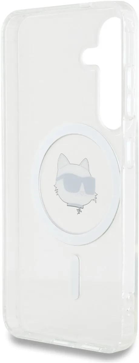 Karl Lagerfeld Choupette Hoofd Logo Hoesje - Transparent