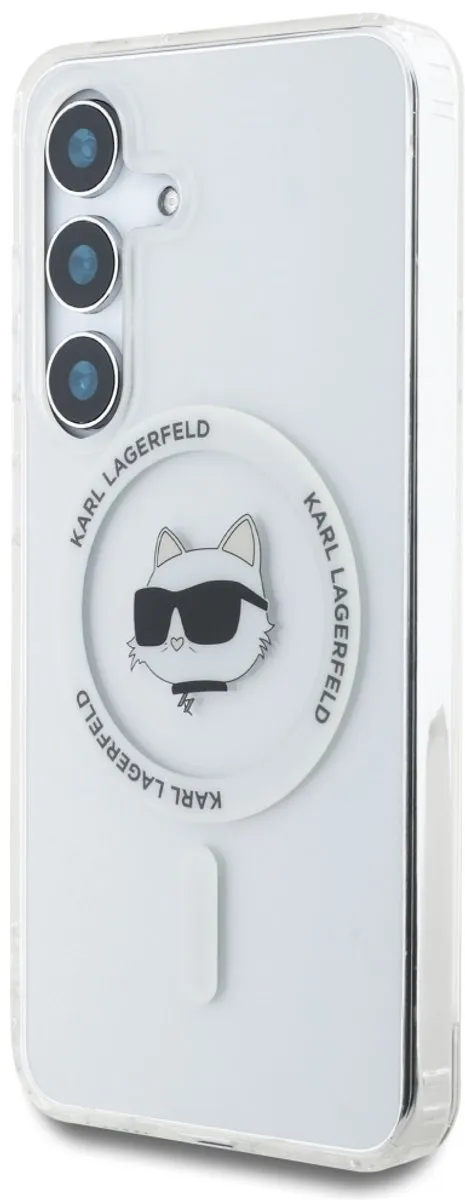 Karl Lagerfeld Choupette Hoofd Logo Hoesje - Transparent