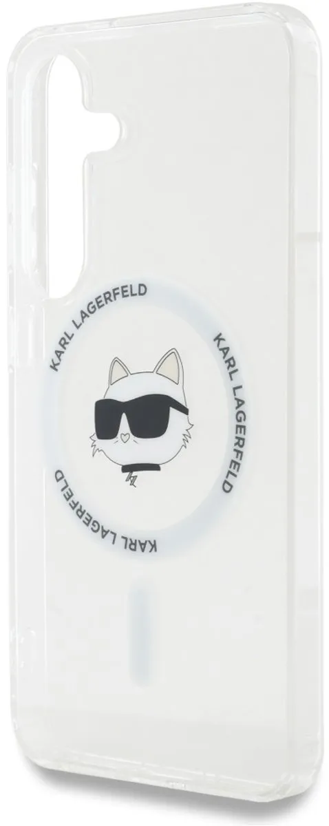 Karl Lagerfeld Choupette Hoofd Logo Hoesje - Transparent