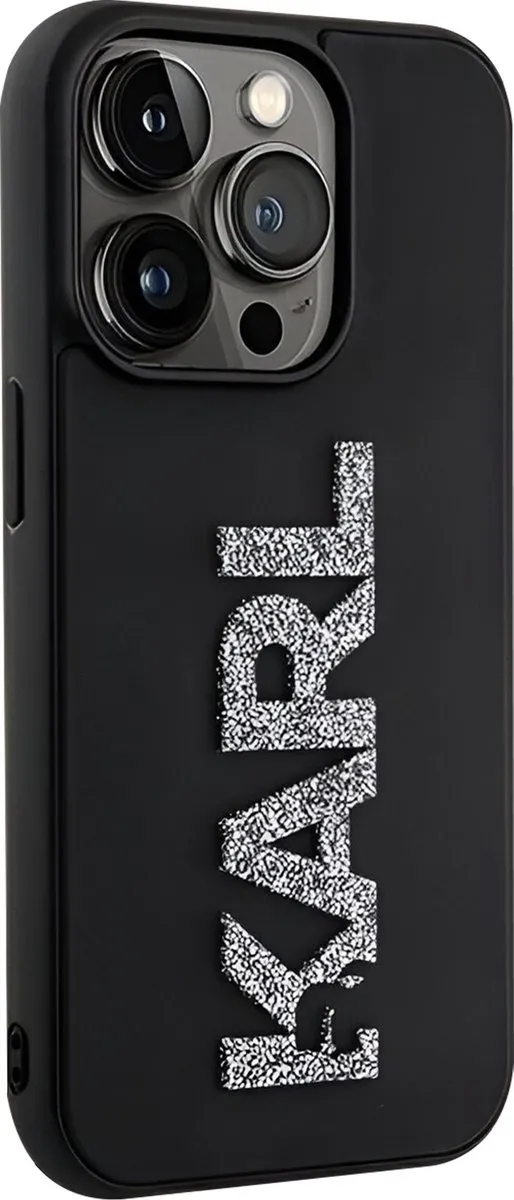 Karl Lagerfeld iPhone 15 Pro Backcase - Effen Zwart