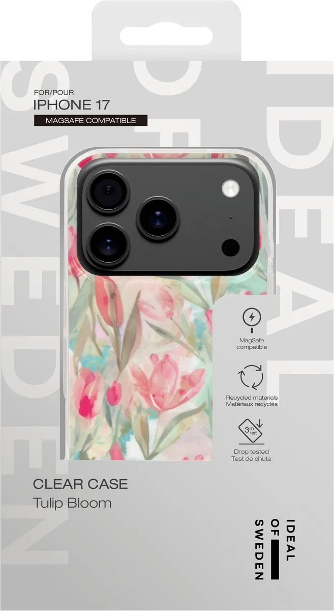 iDeal of Sweden Clear Case iPhone 17 - Tulip Bloom - MagSafe