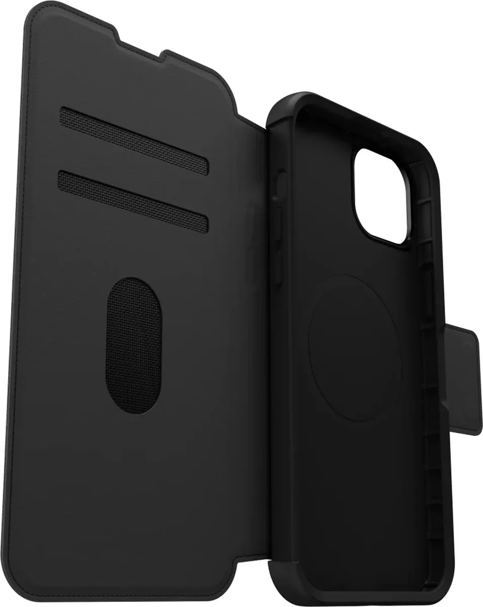 OtterBox Mag Book Case Hoesje Leer - iPhone 15 Plus - Zwart