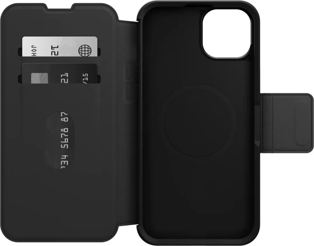 OtterBox Mag Book Case Hoesje Leer - iPhone 15 Plus - Zwart