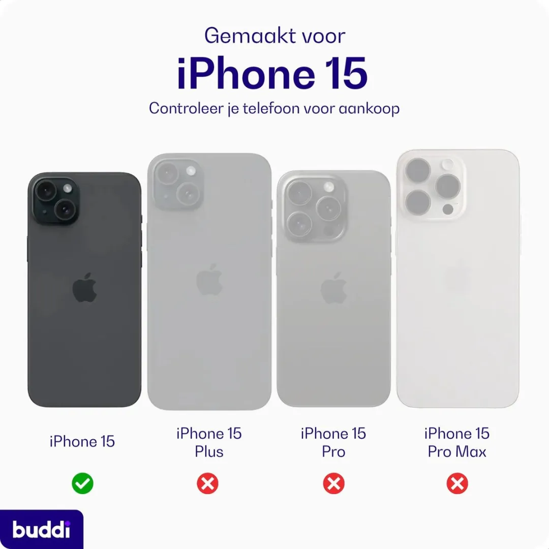 Buddi Hybrid Hoesje iPhone 13/14/15 - MagSafe - Transparant Blauw