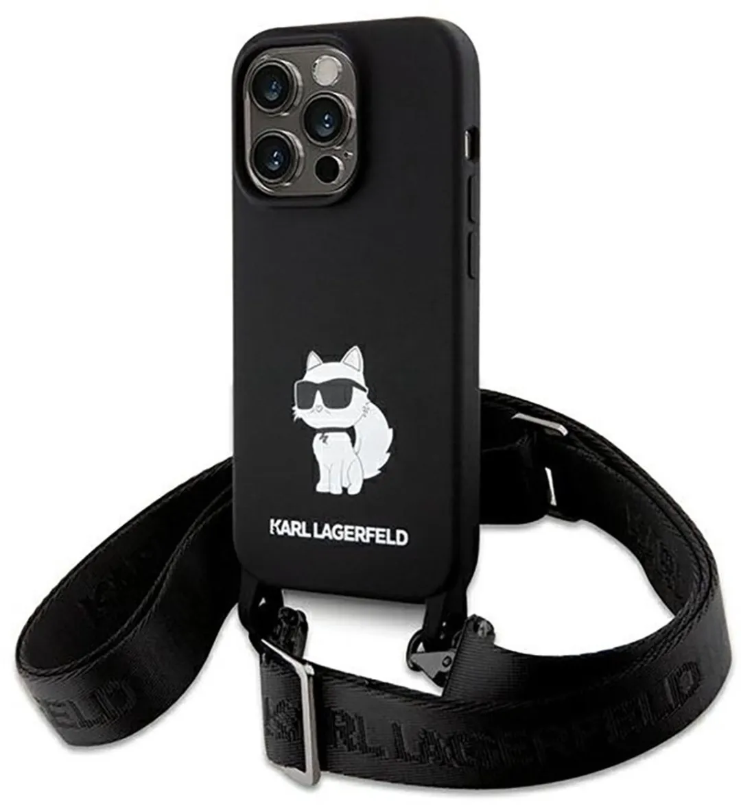 Karl Lagerfeld Crossbody Choupette Siliconen Hoesje iPhone