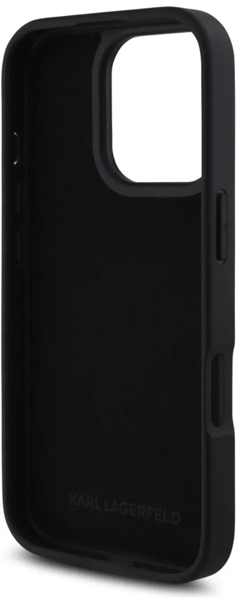 Karl Lagerfeld HC Grained PU Hoesje iPhone 16 Pro - Transparent