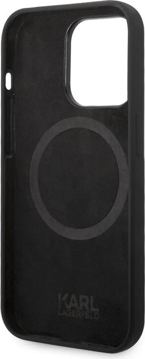 Karl Lagerfeld iPhone 14 Pro Max Hardcase - Karl’s Head - Zwart