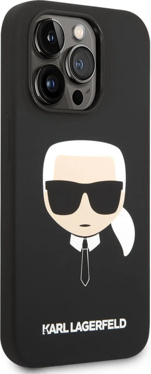 Karl Lagerfeld iPhone 14 Pro Max Hardcase - Karl’s Head - Zwart