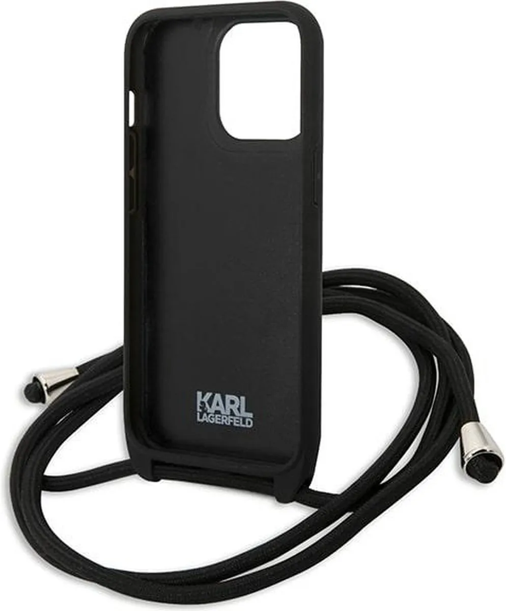 Karl Lagerfeld KLHCP13LCMNIPK iPhone 13 Pro Hoesje - Zwart
