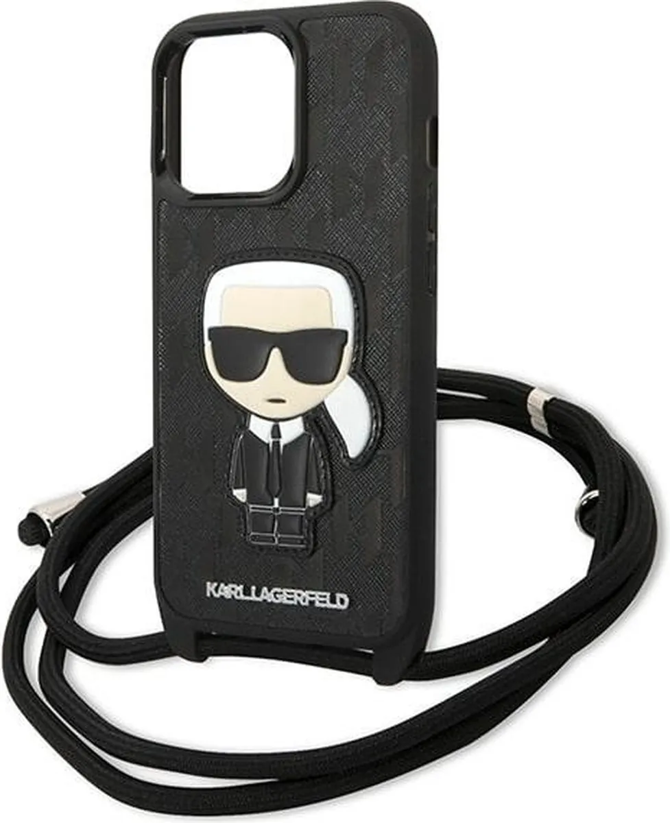 Karl Lagerfeld KLHCP13LCMNIPK iPhone 13 Pro Hoesje - Zwart