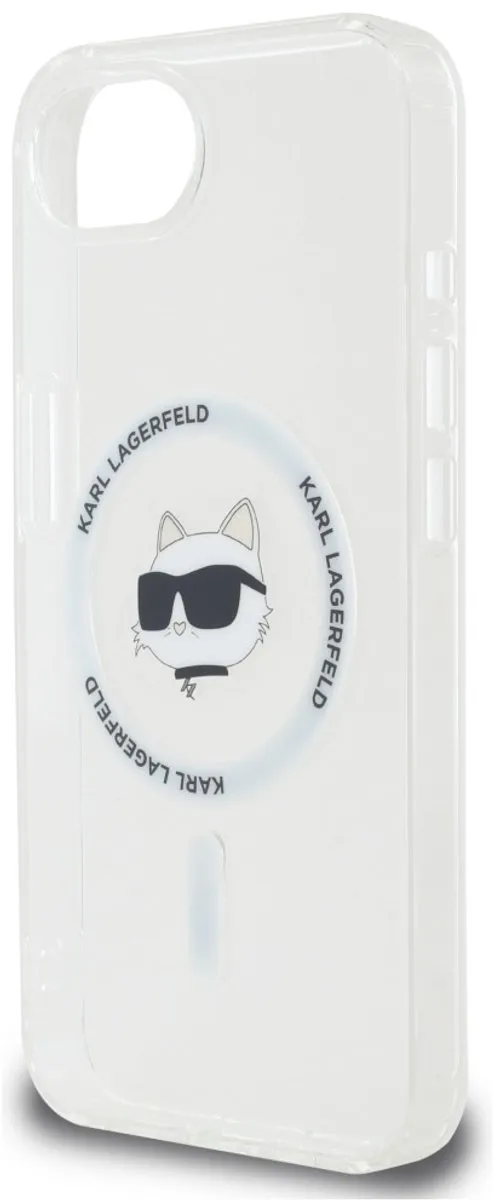 Karl Lagerfeld Choupette Hoes IML Metaal Magsafe - iPhone 16E - Transparent