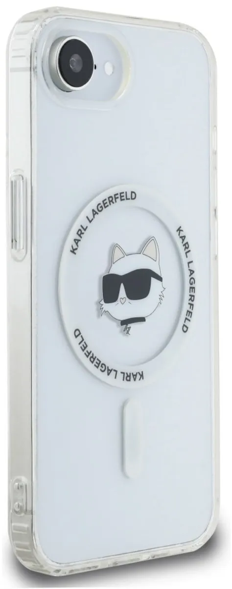 Karl Lagerfeld Choupette Hoes IML Metaal Magsafe - iPhone 16E - Transparent