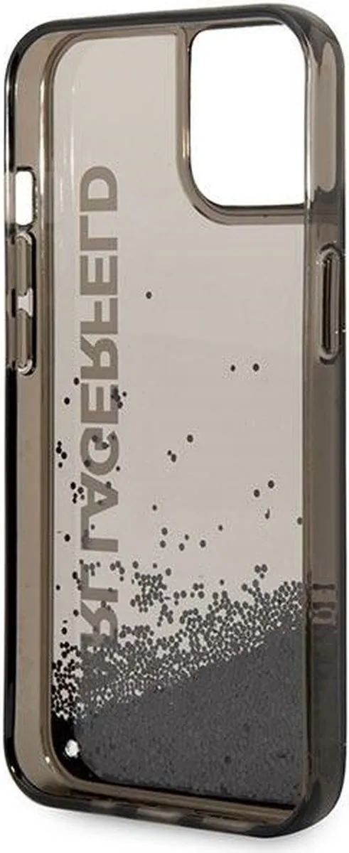 Karl Lagerfeld KLHCP14MLCKVK iPhone 14 Plus Hoesje - Zwart - Glitter