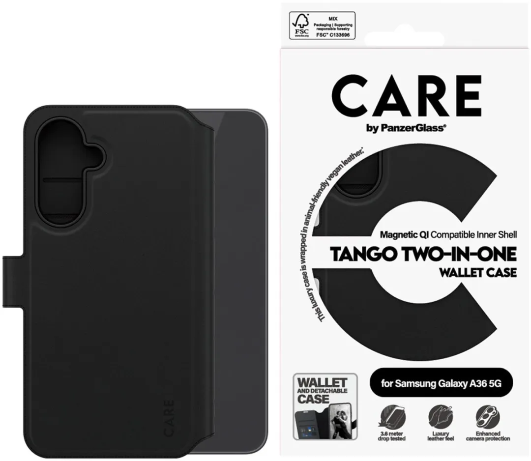 PanzerGlass Tango 2 Wallet Case CRRFTWLG38083 - Samsung Galaxy A36 - Zwart
