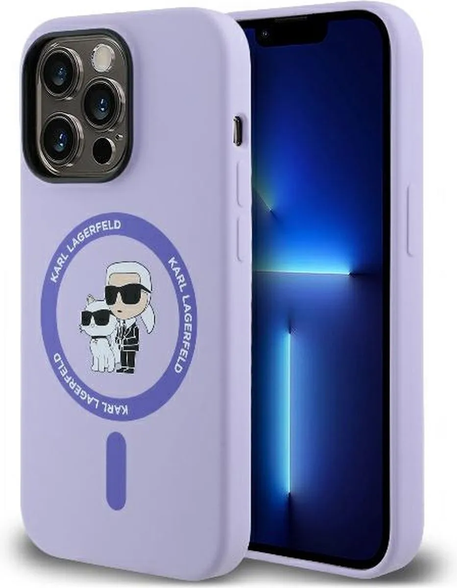 Karl Lagerfeld KLHMP14XSCMKCRHU iPhone 14 Pro Max Hoesje - Paars