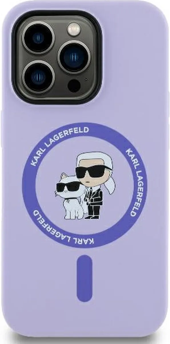 Karl Lagerfeld KLHMP14XSCMKCRHU iPhone 14 Pro Max Hoesje - Paars - afbeelding 6 van 6
