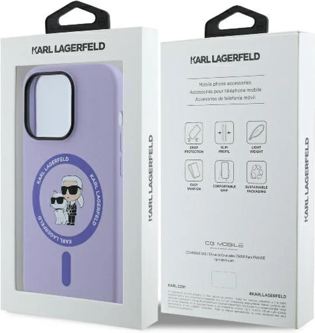 Karl Lagerfeld KLHMP14XSCMKCRHU iPhone 14 Pro Max Hoesje - Paars