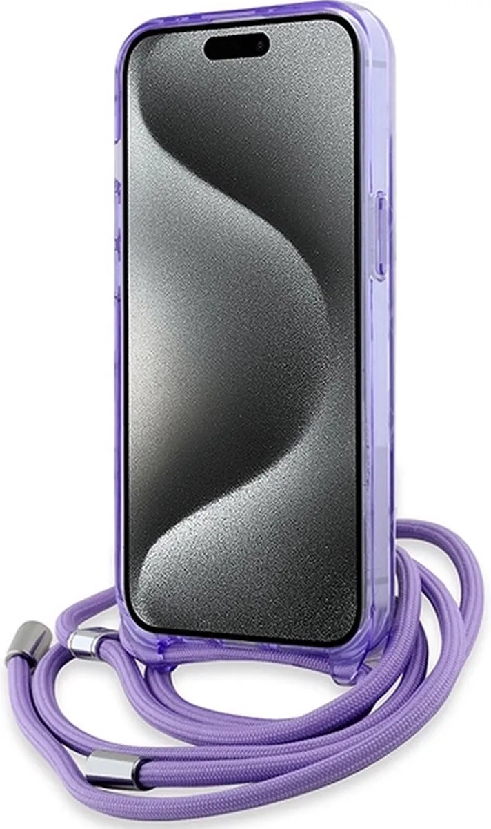 Karl Lagerfeld IML Crossbody Monogram MagSafe Hoesje - iPhone 15/14/13 - Paars