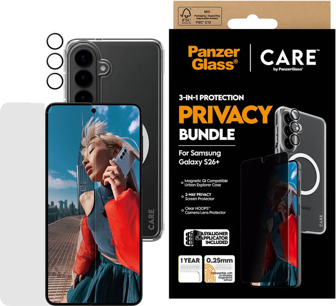 PanzerGlass CARE Privacy 3-in-1 Bundle Samsung Galaxy S26+