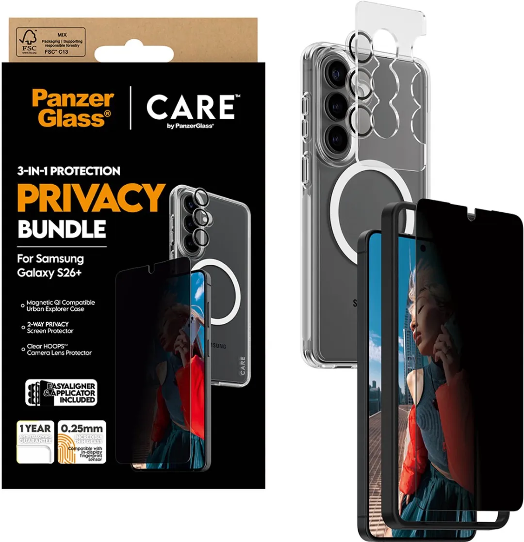 PanzerGlass CARE Privacy 3-in-1 Bundle Samsung Galaxy S26+