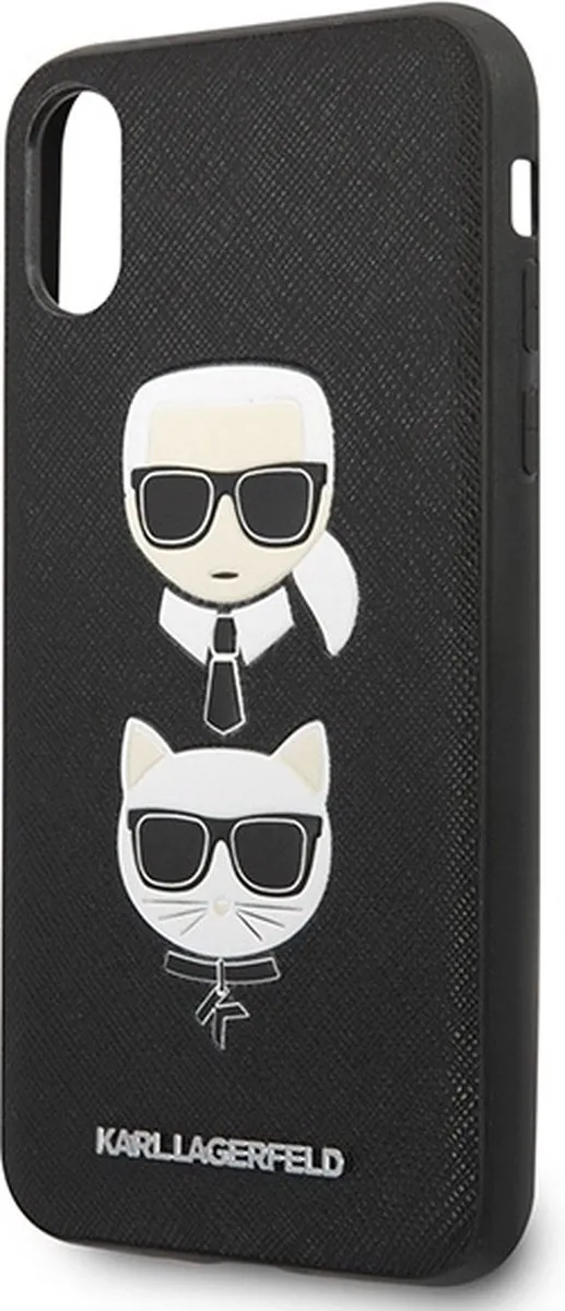 Karl Lagerfeld KLHCI65SAKICKCBK iPhone XS Max Hoesje - Zwart