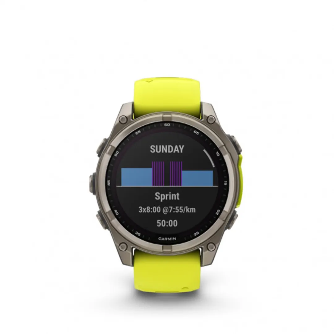 Garmin Fenix 8 Solar 51mm - Titanium Graphite/Yellow