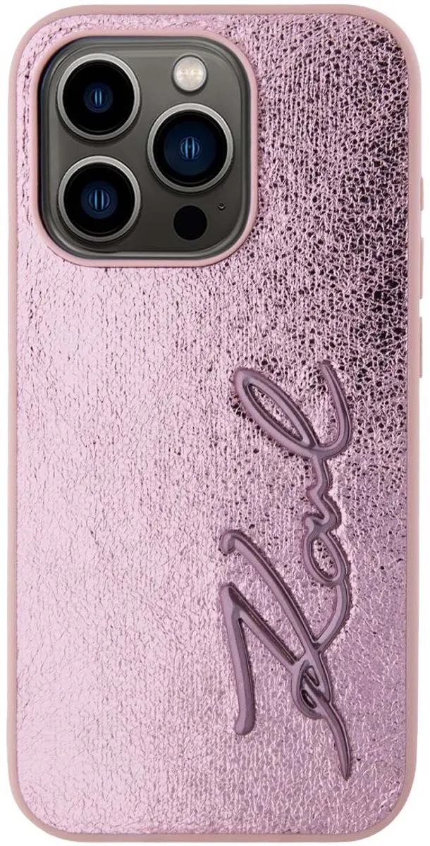 Karl Lagerfeld Hoesje iPhone 15 Pro Max Roze