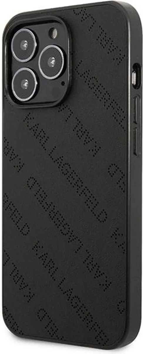 Karl Lagerfeld Perforated Allover Back Case iPhone 13 Pro - Zwart - afbeelding 6 van 6