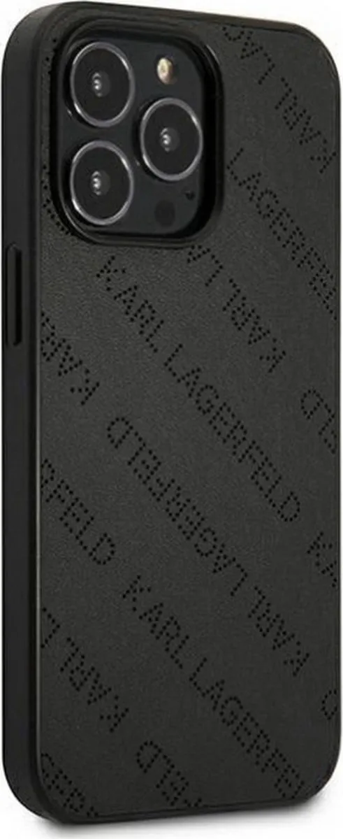 Karl Lagerfeld Perforated Allover Back Case iPhone 13 Pro - Zwart