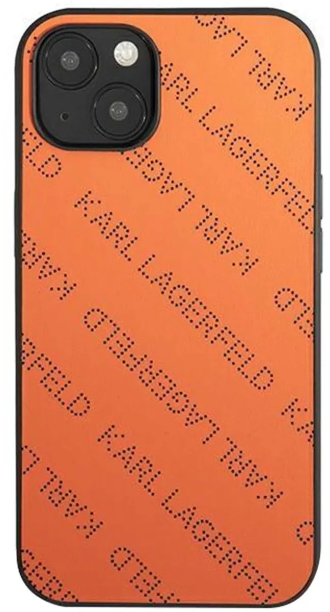 Karl Lagerfeld Perforated Allover Back Case KLHCP13SPTLO - Oranje