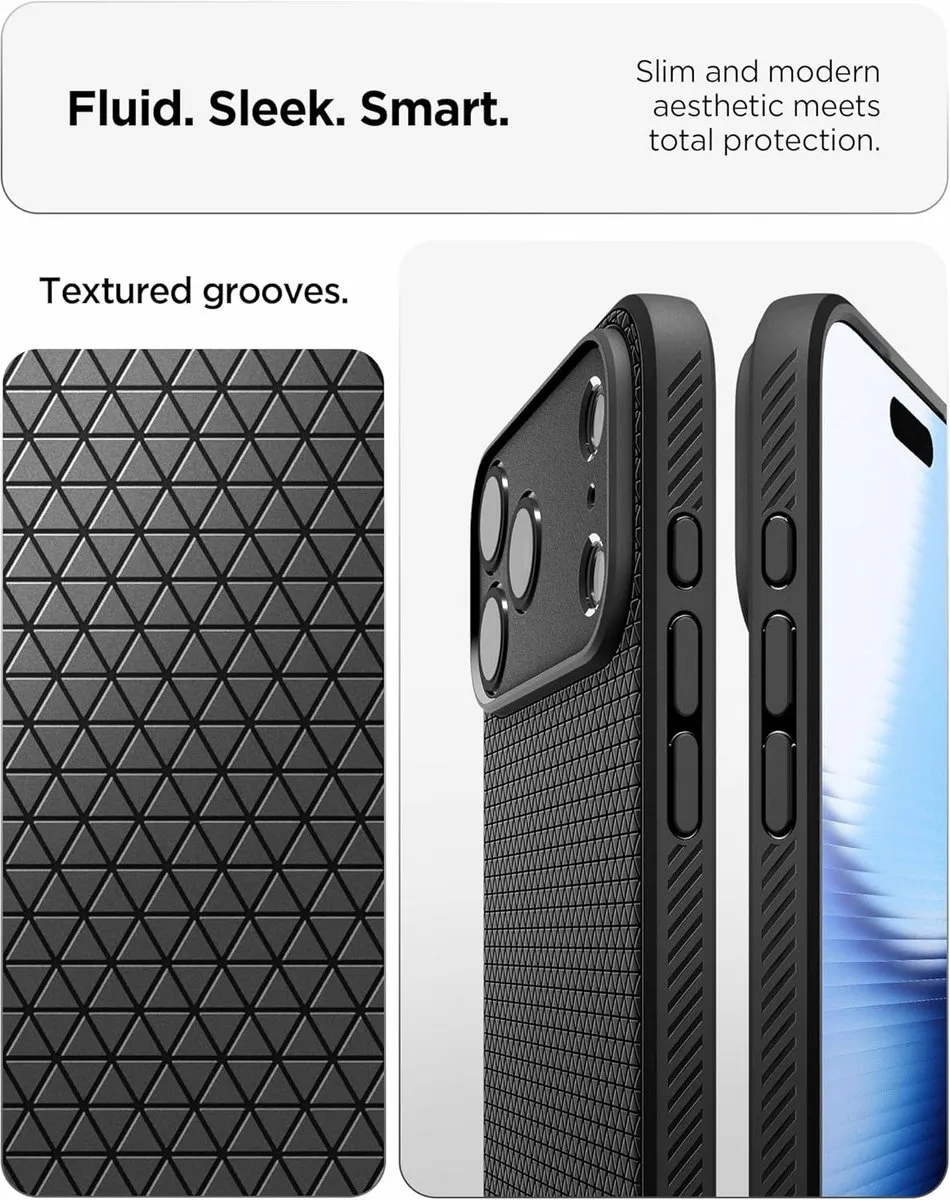 Spigen ACS06816 Back Cover Hoesje - iPhone 17 Pro - Zwart
