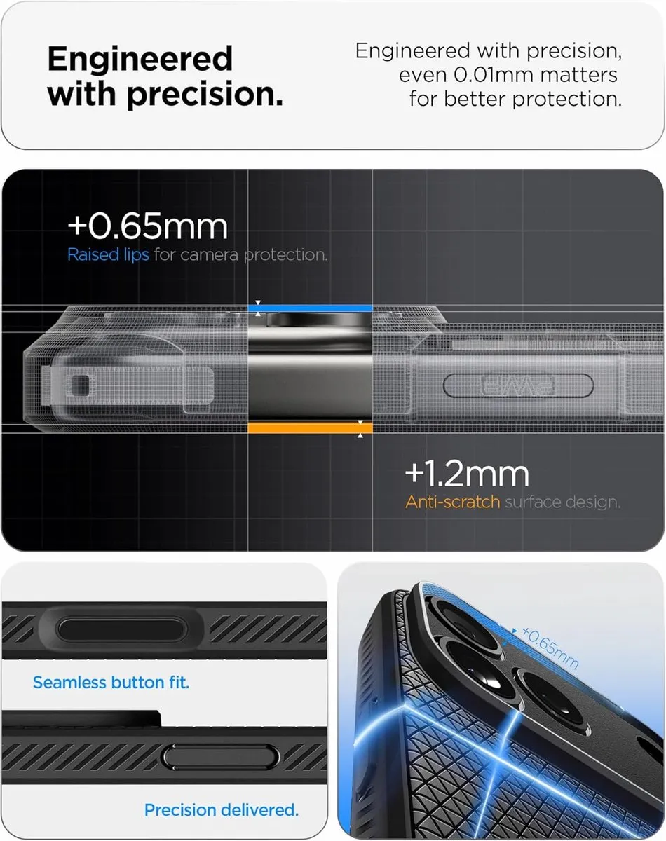 Spigen ACS06816 Back Cover Hoesje - iPhone 17 Pro - Zwart