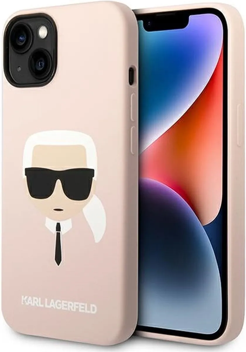 Karl Lagerfeld KLHMP14MSLKHLP iPhone 14 Plus Hoesje - Lichtroze