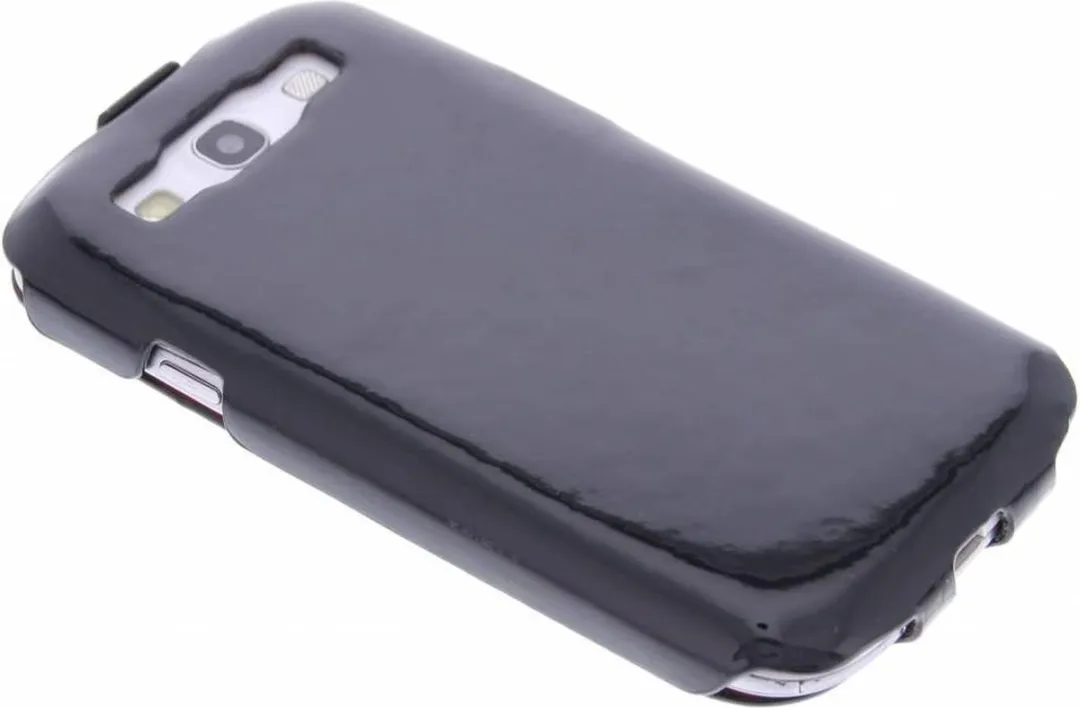 Kenzo Glanzend Lederen Flipcase - Samsung Galaxy S3 - Zwart