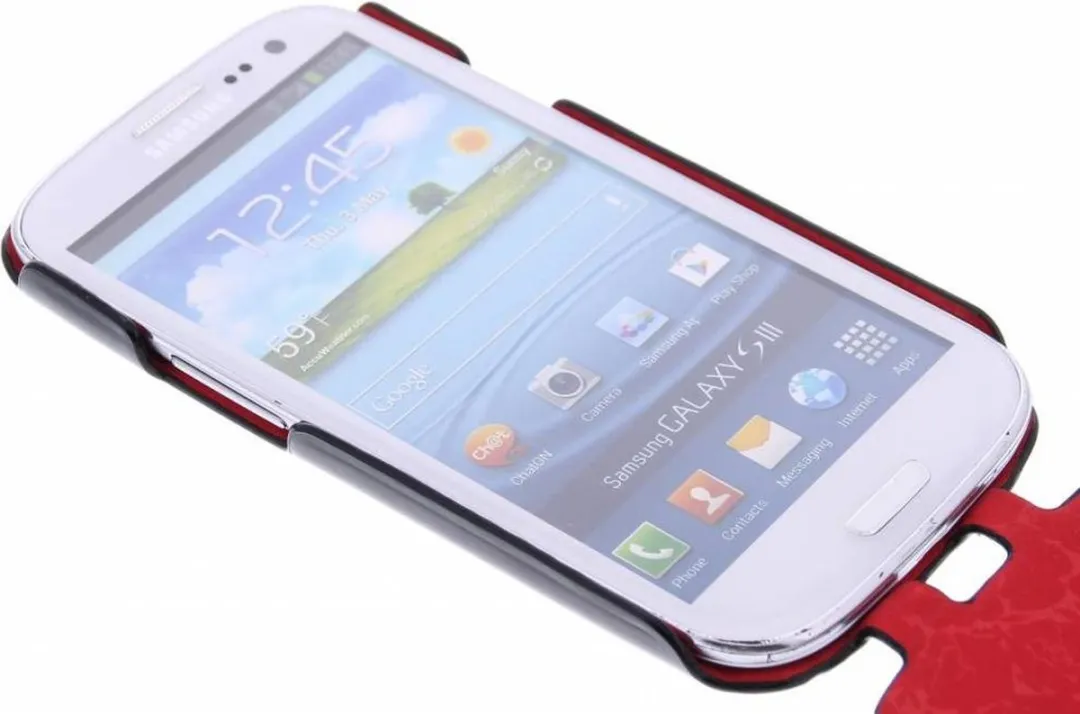 Kenzo Glanzend Lederen Flipcase - Samsung Galaxy S3 - Zwart