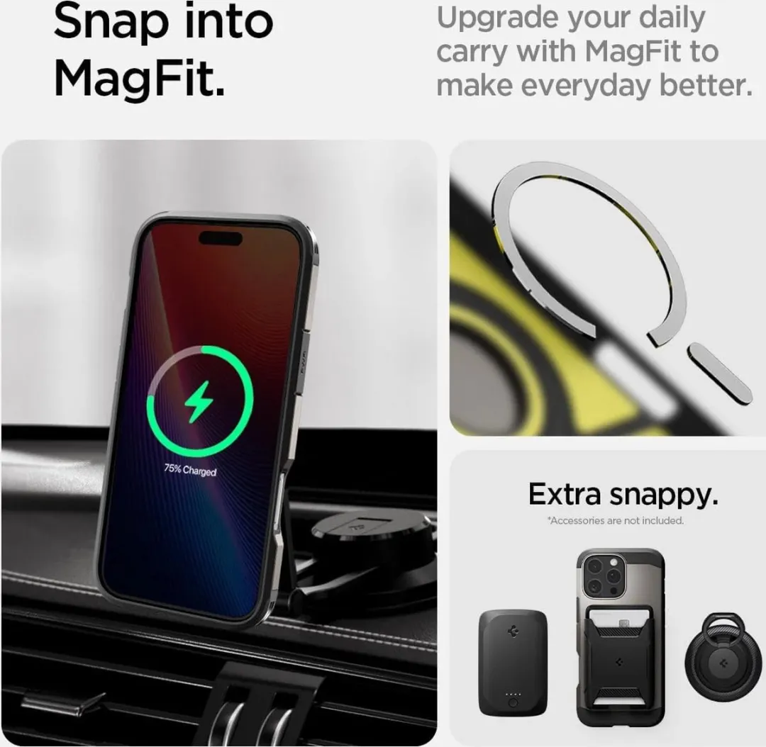 Spigen Tough Armor ACS06801 Hoesje - iPhone 16 Plus - Gunmetal
