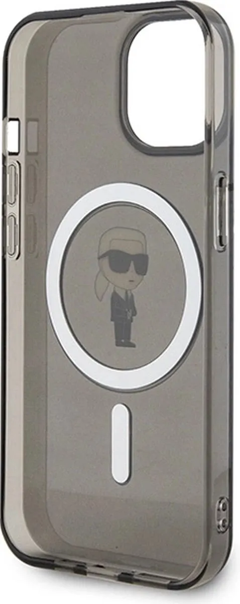 Karl Lagerfeld IML Ikonik MagSafe Hoesje - iPhone 15/14/13 - Zwart